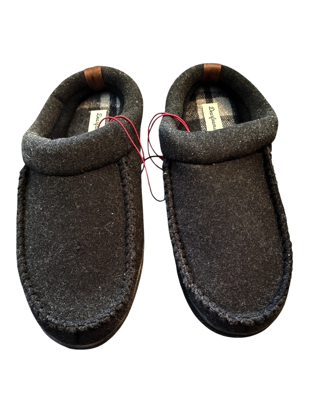 NWT Dearfoams Men’s Black Clog Style Memory Foam Slippers - Sz L (11-12)